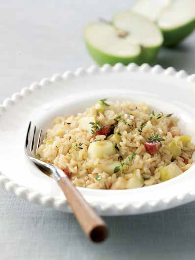 Risotto alle mele verdi e speck